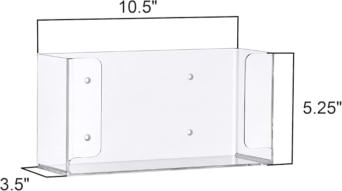 Amazing Abby Acrylic Glove Box Holder, Wall-Mounted Glove Dispenser, Floating - Image 6