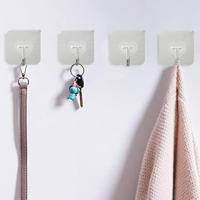DGYB 20 Pcs Silver Adhesive Hooks - Image 4