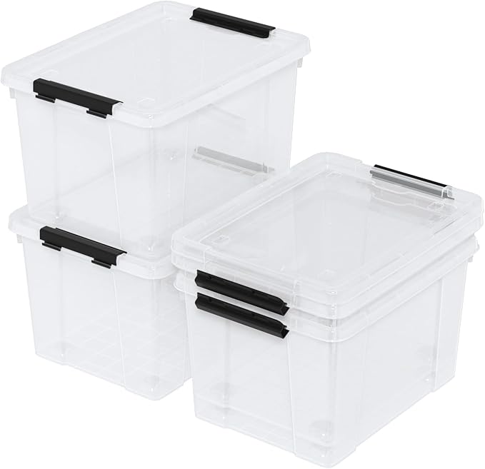 22 Qt Latching Storage Box, Stackable Bin - Image 7