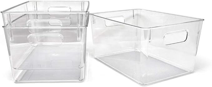 Isaac Jacobs 3-Pack Large Clear Storage Bins - Image 5