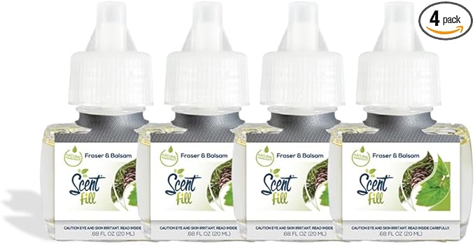 Scent Fill Fraser Fir & Fresh Balsam Pine Plug in Air Freshener, 4 Scented Oil by ScentFill