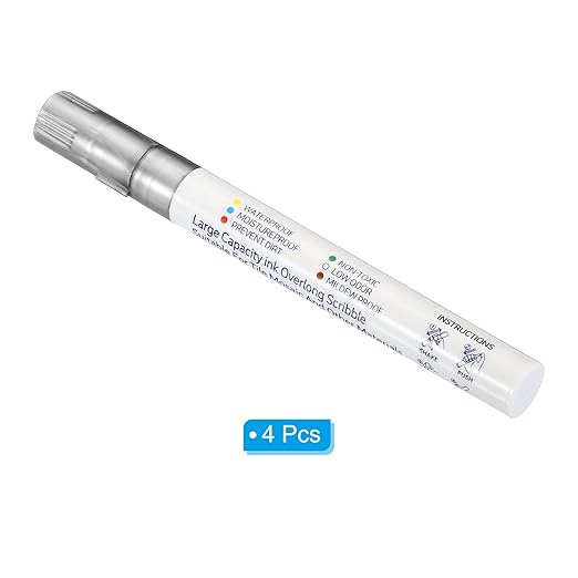 PATIKIL Grout Pen, 4 Pack Silver Tile Marker Waterproof Grout Sealer Pen Tile - Image 3