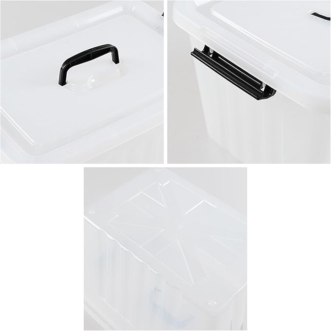 Bringer 4-Pack Clear Plastic Latching Storage Box, 18 L Storage Bin - Image 2