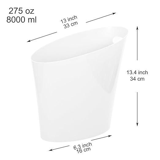 Youngever 2 Gallon Slim Trash Can, Plastic Garbage Container Bin, Small Trash - Image 2