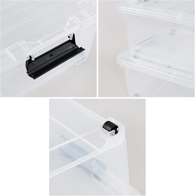 4 Packs 20 Quart Plastic Under Bed Storage Container - Image 3