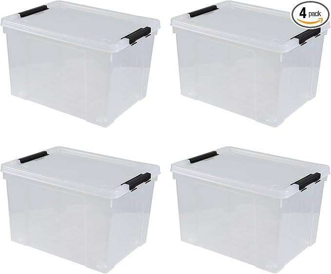 50 L Large Plastic Storage Bins by Knifefish
