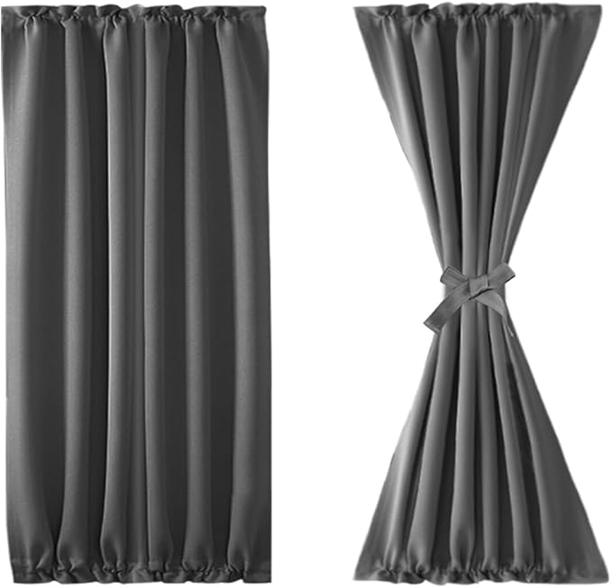 DWCN French Door Curtains – Rod Pocket Thermal Blackout Curtain - Image 7
