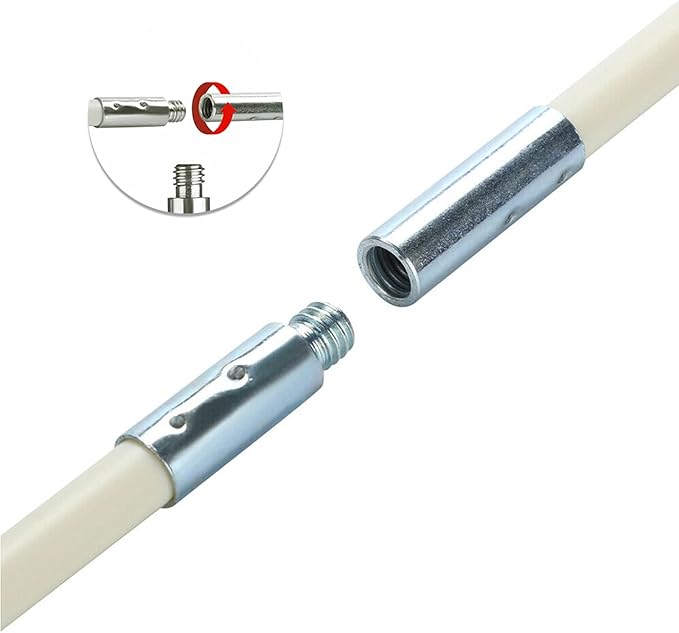 25 Feet Stove Pipe Clean Brush Extension Rods Flexible Fireplace Chimney Brush - Image 4