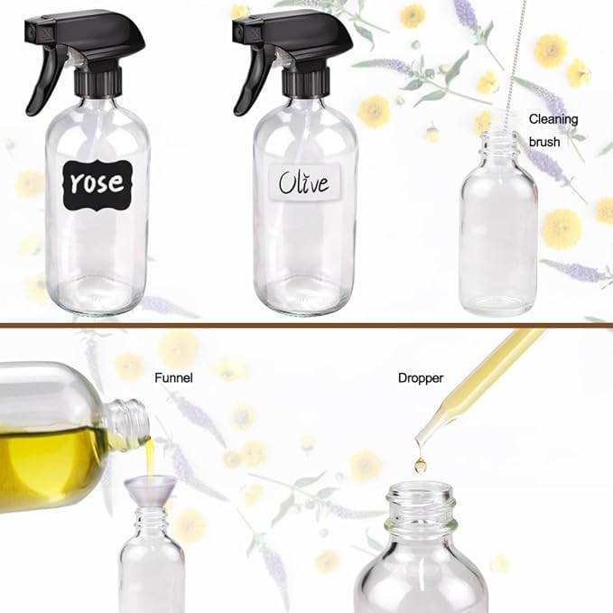 Glass Spray Bottle Kit×10, 9×10 ml Roller Bottles, Anti UV, Suitable - Image 8