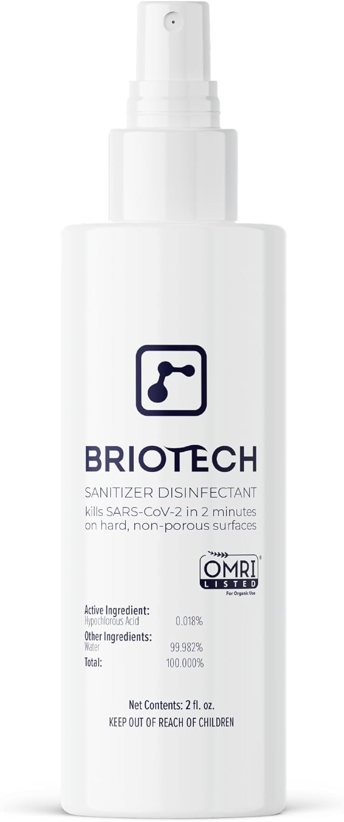 BRIOTECH Sanitizer Disinfectant Hypochlorous Spray, Kill 99.99% of Viruses & by BRIOTECHUSA