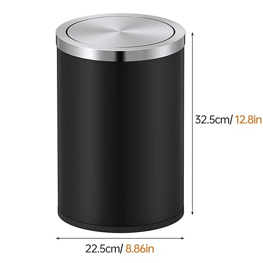 Mbillion Small Trash Can with Swing Lid 4 Gallons/15 Liter, Mini Trash Can with - Image 2