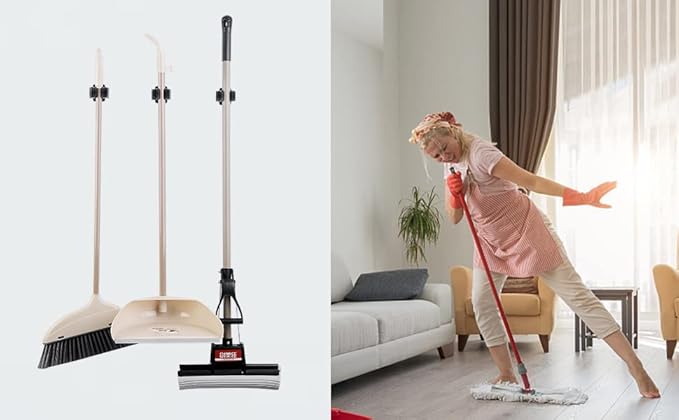 9PCS Broom and Mop Holder, Heavy Duty Garden Tool Organizer Rack Rake and - Image 6