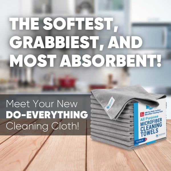 MW Pro Microfiber Cleaning Cloths | Size 16" x 16"| All Purpose Microfiber - Image 2