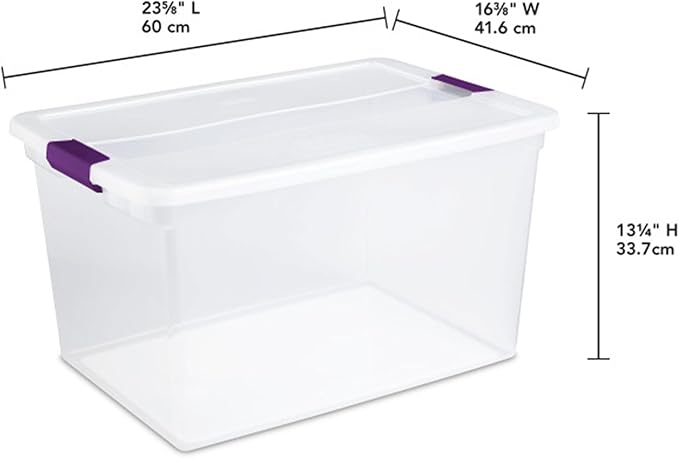 Sterilite 18-Pack 66 Quart Clearview Latch Box, Stackable Organizer Bins - Image 3