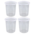4-Pack Waste Basket Plastic, Small Plastic Garbage Can, 4 Gallon by Ponpong