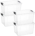 Superio Storage Bins with Lids, Stackable Totes, BPA Free, Odor Free, Organizer by Superio