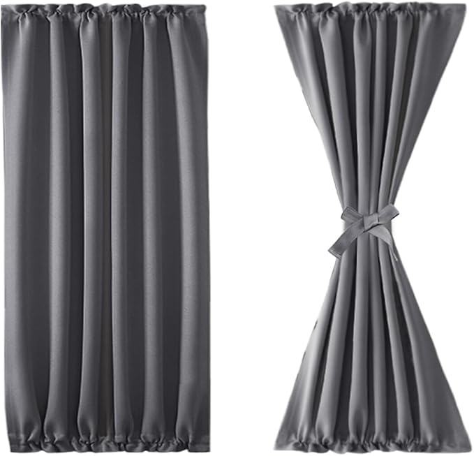 DWCN French Door Curtains – Rod Pocket Thermal Blackout Curtain - Image 7