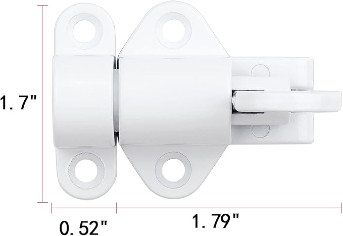 8 Packs Self-Closing Latches，White Spring Door Lock，Resilient Bolt Latch - Image 2