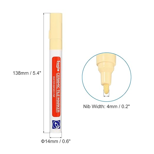 PATIKIL Grout Pen, 4 Pack Beige Tile Marker Waterproof Grout Sealer Pen Tile - Image 2