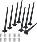 8PCS 16 Inch Matte Black Tapered Angled Legs by IURRDOP