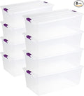 Sterilite 8-Pack 110 Quart ClearView Latch Box, Stackable Organizer Bins by Sterilite