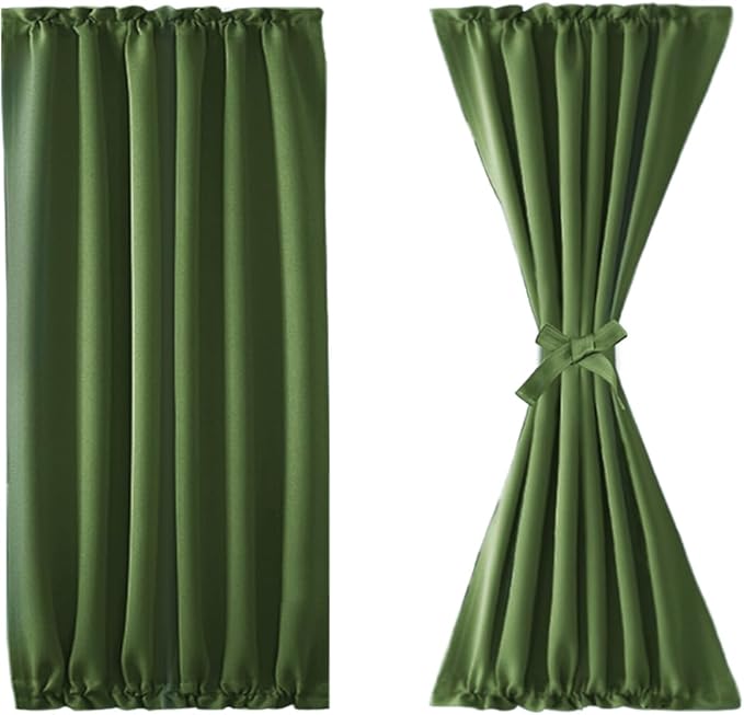 DWCN French Door Curtains – Rod Pocket Thermal Blackout Curtain - Image 7