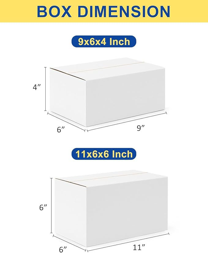 Assorted-Sizes-Shipping-Boxes-40-Pack: 9x6x4 & 11x6x6 - Image 2