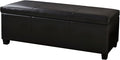 BELLEZE Storage Faux Leather Ottoman, 47 Inch Bench Bedroom Bench by BELLEZE