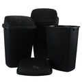 13 Gallon Swing Top Lid Garbage Cans, Large Plastic Kitchen Trash Can Set of 4 by DynkoNA