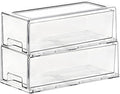 SIMPEXPE Stackable Storage Drawer, Pull Out Plastic Food Fridge Organizer Bins by SIMPEXPE+