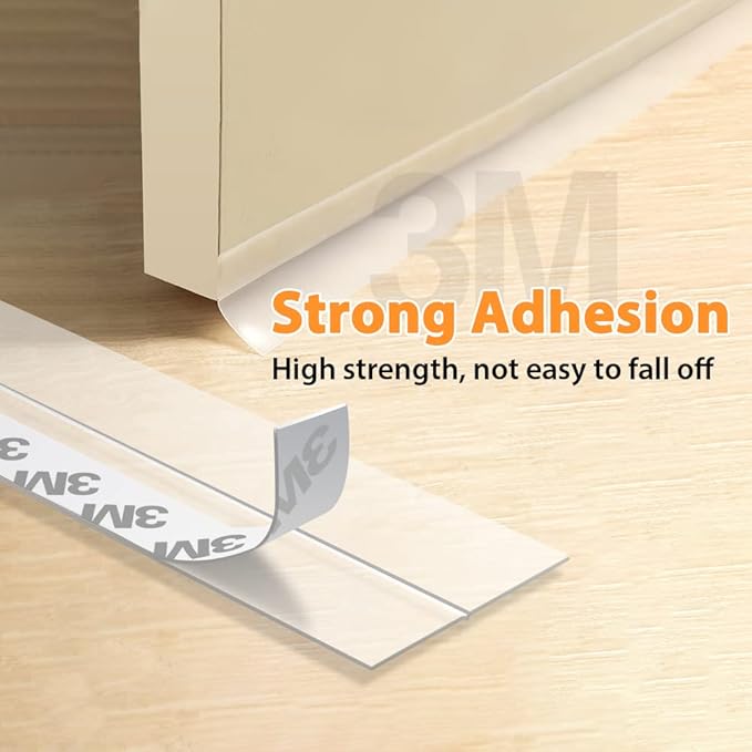 28.9 Ft Door Weather Stripping Door Seal Strip, Silicone Door Draft Stopper - Image 4