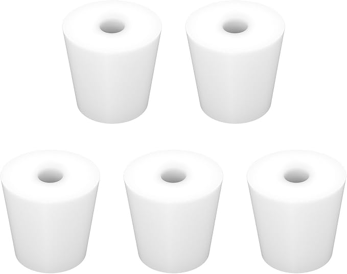 Labasics 5-Pack 5# Single-Hole Silicone Stoppers, Durable and Reusable Silicone by Labasics