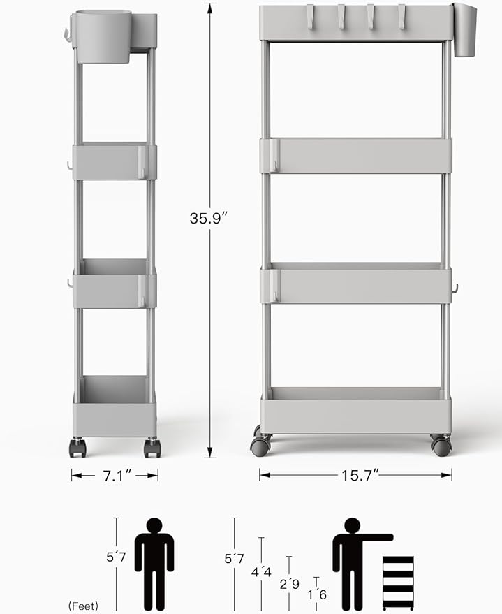 Pipishell Slim Storage Cart - Image 9