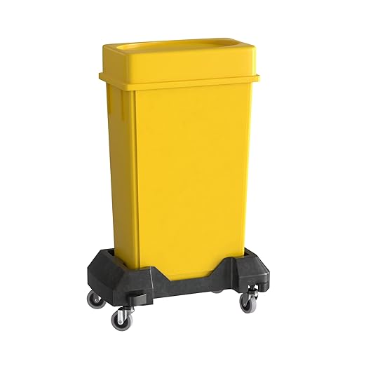 23 Gallon Yellow Slim Jim Trash Can by Krollen+Industrial