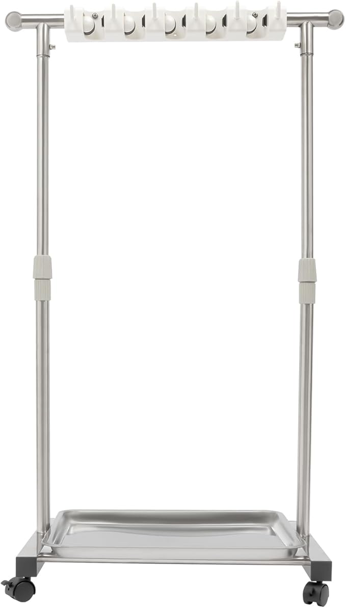 Broom Mop Holder, Movable Put Wet Mops Broom Floor Standing Cleaning Tool Rack by Eapmic
