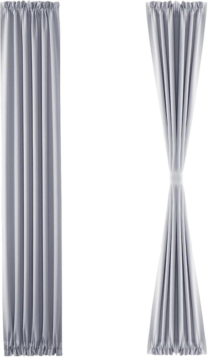 DWCN French Door Curtains – Rod Pocket Thermal Blackout Curtain - Image 7