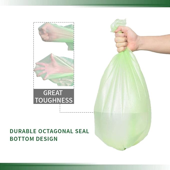 Medium Compostable Trash Bags, Biodegradable 8 Gallon Garbage Bags, Recycling - Image 3