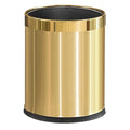 14L/2.6GAL，Gold Bathroom Trash can, Brushed Brass Garbage can, Small Gold by LEASYLIFE