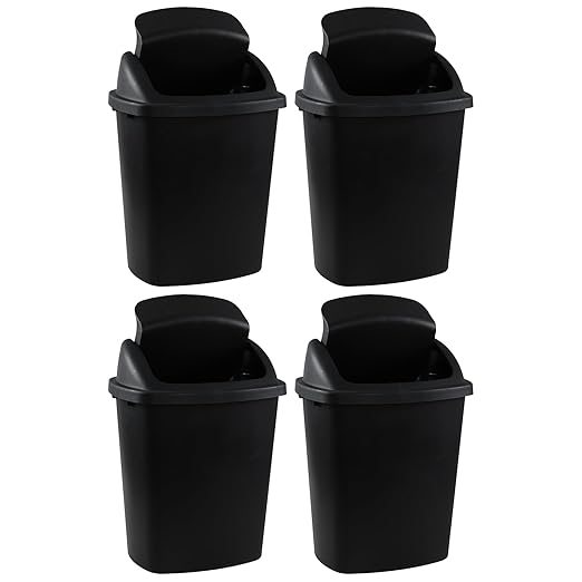 Bringer 6 Gallon Swing Top Trash Can, Plastic Garbage Can - Image 7