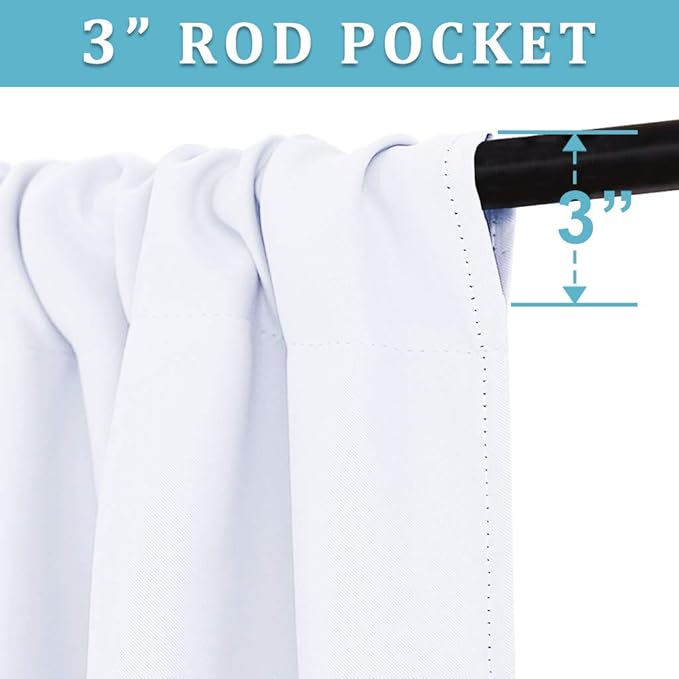 RYB HOME Blackout Curtains for Living Room, Large Window Shades for Bay Window - Image 3
