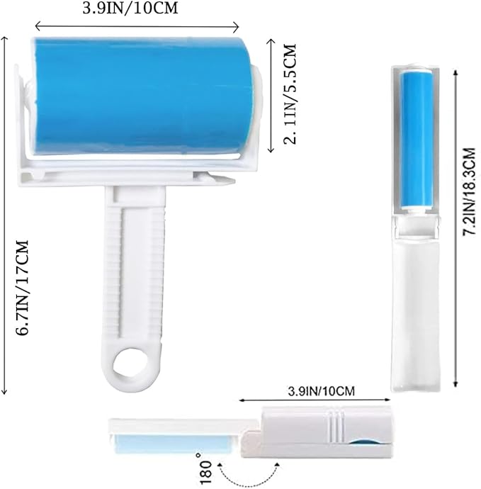 Reusable Portable Lint Roller 4 Pack, Washable Sticky Lint Roller Travel Pet - Image 5