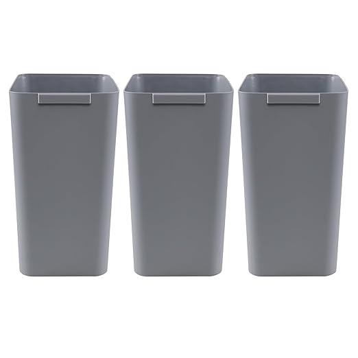 Zopnny Plastic Trash Can Wastebasket, Waste Bin, 4.5 Gallon, 3 Pack - Image 7