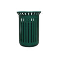 Outdoor Metal Slatted Trash Receptacle, Waste Receptacle，Commercial Trash Cans by Anxeit