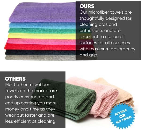 12" x 12" MW Pro Multi-Surface Microfiber Cleaning Cloths | Orange - Image 7