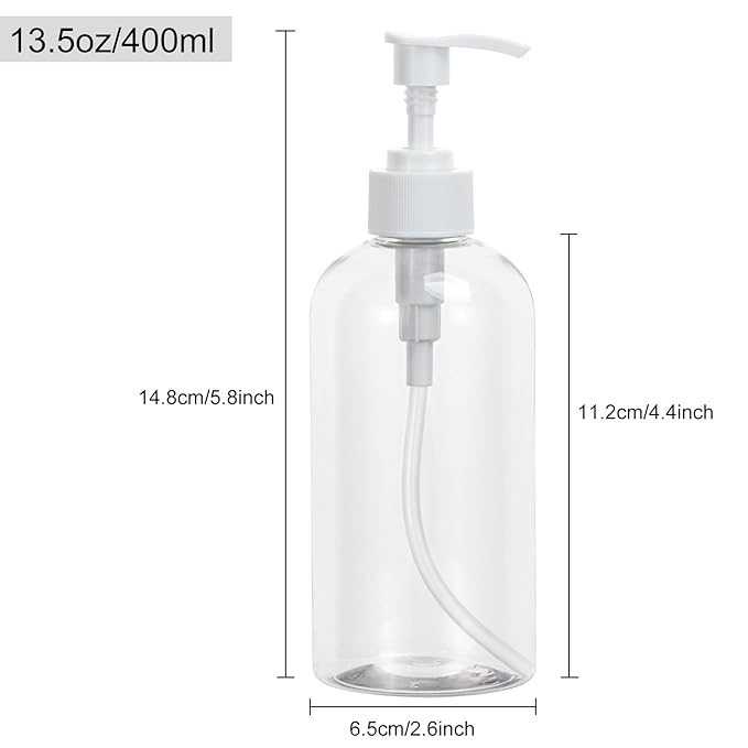 Yebeauty Pump Bottle Dispenser, 2 Pack 13.5oz/400ml Dish Lotion Soap Dispenser - Image 2