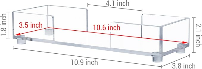 MyGift Modern Premium Clear Acrylic Bathroom Paper Towel Holder - Image 5