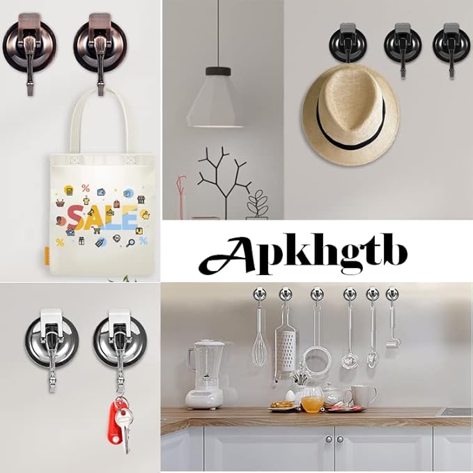 Suction Cup Hooks for Shower, Glass Door, Tile – Loofah, Bath Robe Hook Holder - Image 3