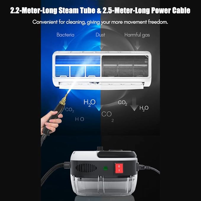 Decdeal Steam Cleaner - 2500W High Temperature Pressurized Handheld Steam - Image 4