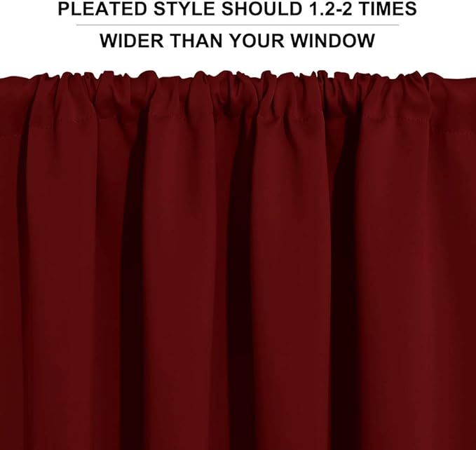 RYB HOME Short Curtains Blackout - Image 5