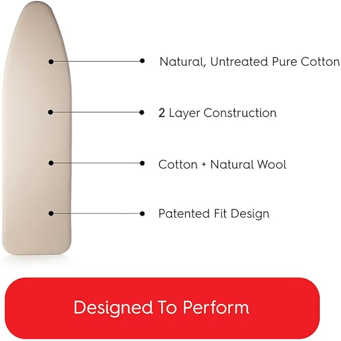 TIVIT Ironing Board Cover 14 x 49 Small Chemical Free Eco-Friendly Padded Covers - Image 3